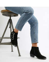 ASOS DESIGN Rhyme Wide Fit Western Ankle Boots