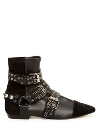 Isabel Marant Rolling Leather And Suede Ankle Boots