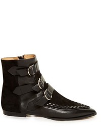 Isabel Marant Rowi Leather And Suede Ankle Boots
