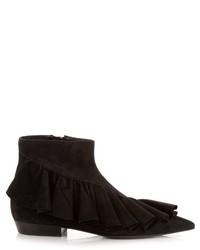J.W.Anderson Ruffled Suede Ankle Boots
