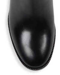 Burberry Shola Leather Suede Block Heel Booties