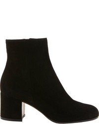 Gianvito Rossi Side Zip Ankle Boots Black