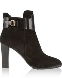 Tod's Suede And Leather Ankle Boots