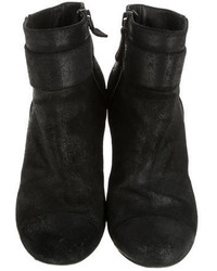 Chanel Suede Ankle Boots