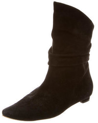 Manolo Blahnik Suede Ankle Boots
