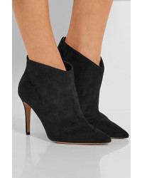 Gianvito Rossi Suede Ankle Boots Black
