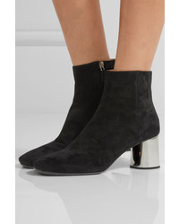 Prada Suede Ankle Boots Black