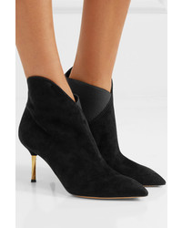 Valentino Suede Ankle Boots Black
