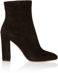 Gianvito Rossi Suede Ankle Boots Black