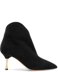 Valentino Suede Ankle Boots Black