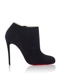 Christian Louboutin Suede Bellissima Ankle Booties Black
