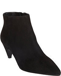 Prada Suede Curved Heel Ankle Boots