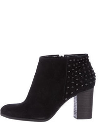Schutz Suede Embellished Ankle Boots