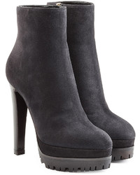 Sergio Rossi Suede Platform Ankle Boots