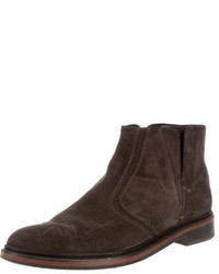 Lanvin Suede Pointed Toe Ankle Boots