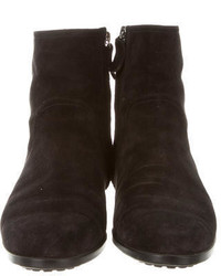 Tod's Suede Round Toe Ankle Boots