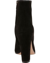 Gianvito Rossi Suede Side Zip Ankle Boots Black