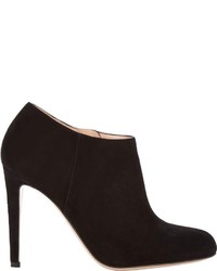 Gianvito Rossi Suede Side Zip Ankle Boots Black Size 55