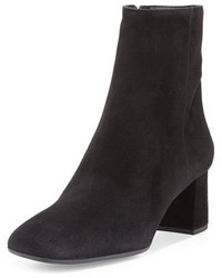 Prada Suede Square Toe 55mm Ankle Boot