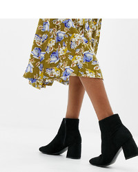 New Look Wide Fit Suedette Heeled Boot