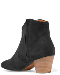 Isabel Marant The Dicker Suede Ankle Boots Black