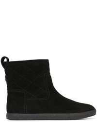 tory burch black suede boots