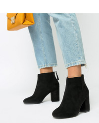 ASOS DESIGN Wide Fit Beacon Zip Ankle Boots