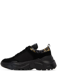 VERSACE JEANS COUTURE Black Speedtrack Logo Couture Low Top Sneakers