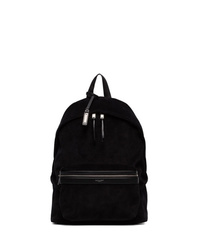 Saint Laurent Black Classic Velvet Corduroy Backpack