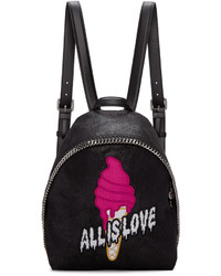 Stella McCartney Black Small Falabella All Is Love Backpack