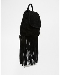 Asos Collection Suede Festival Fringed Backpack