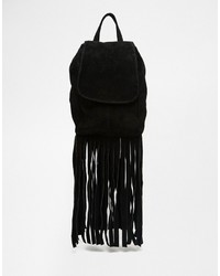 Asos Collection Suede Festival Fringed Backpack