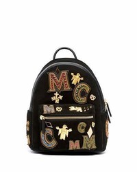 MCM Stark Crown Jewel Small Backpack Black