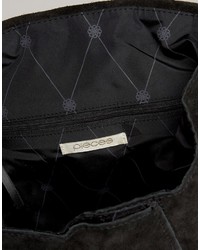 Pieces Suede Backpack