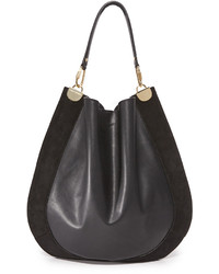 Diane von Furstenberg Large Leather Suede Hobo Bag