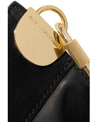 Diane von Furstenberg Moon Leather And Suede Shoulder Bag Black