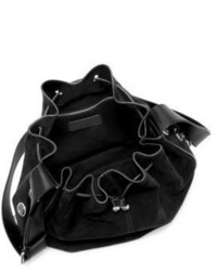 Alexander McQueen Studded Leather Suede Drawstring Bag