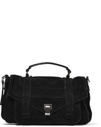 Proenza Schouler The Ps1 Medium Suede Shoulder Bag Black
