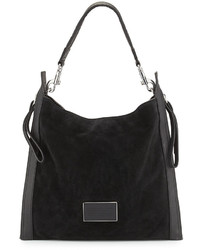 Marc by Marc Jacobs Zip That Suede Hobo Bag Black