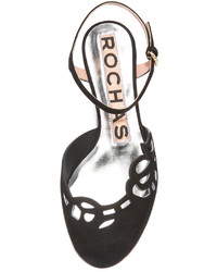Rochas Ankle Strap Flats