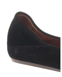 Lanvin Captoe Suede And Leather Ballet Flats