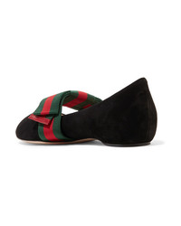Gucci Ed Suede Point Toe Flats