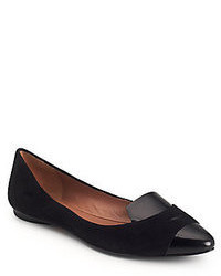 Sigerson Morrison Hadley Suede Metallic Leather Ballet Flats