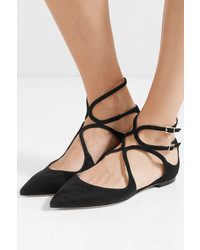 Jimmy Choo Lancer Suede Point Toe Flats