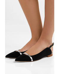 Malone Souliers Marion Med Suede Slingback Point Toe Flats