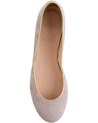 J.Crew Piped Suede Ballet Flats