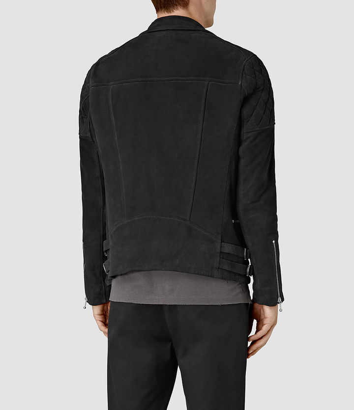 AllSaints Kenji Suede Biker Jacket, $670 | AllSaints | Lookastic