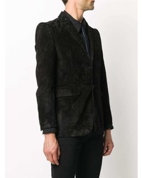 Saint Laurent Leather Stitched Blazer