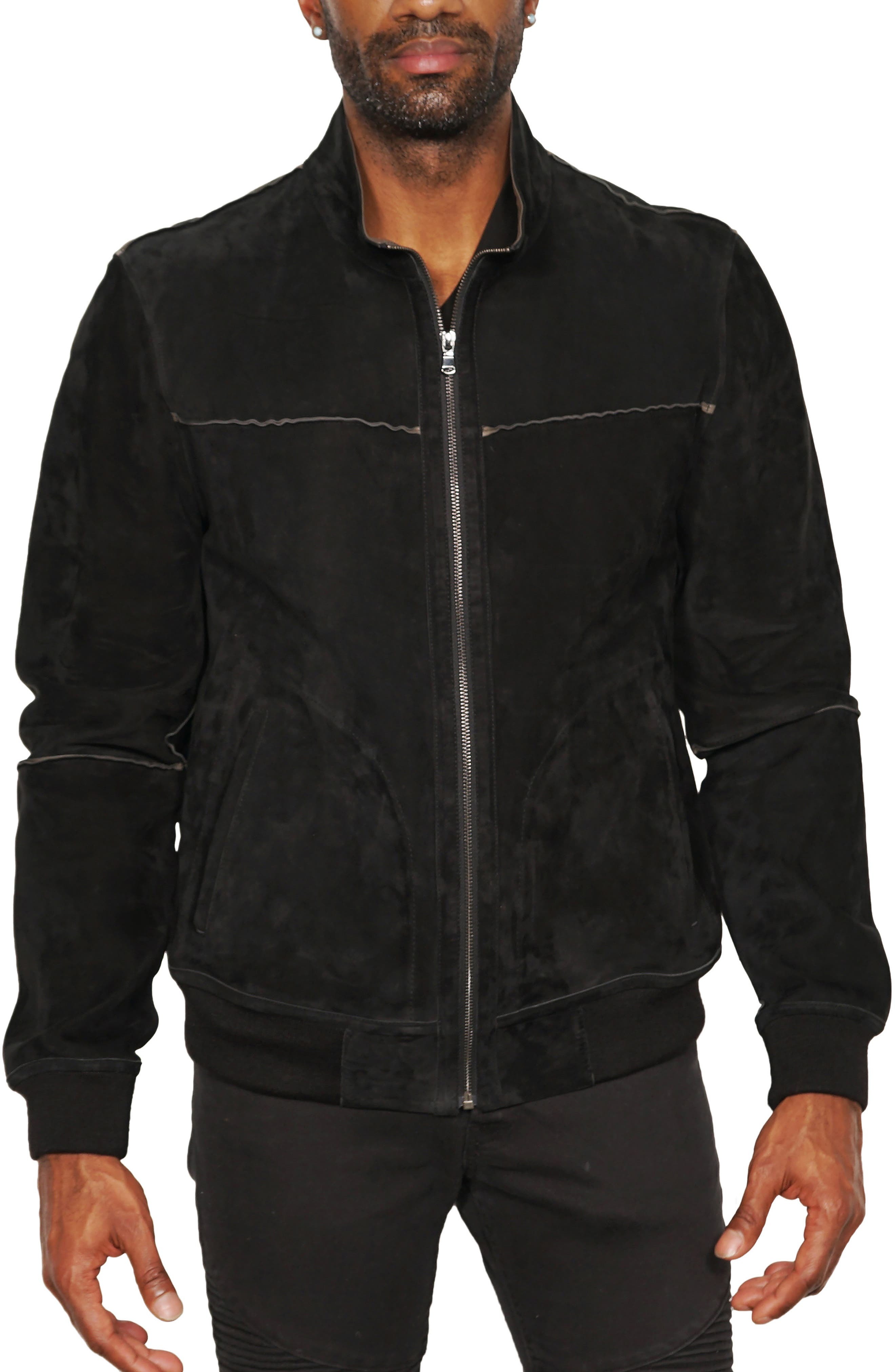 Maceoo Exposed Seam Lambskin Leather Jacket, $373 | Nordstrom | Lookastic