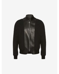 Alexander McQueen Leather Bib Bomber Jacket